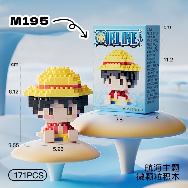 New Anime Piece Micro Action Figure Block Chopper 3d Anime Model Assembly Mini Diy Accessories Toys Surprise Gift For Fans