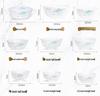 Tangshan Bone China Bowl Set: Rice, Soup, Noodle Bowls & Plates with Chopsticks - Perfect Housewarming Gift
