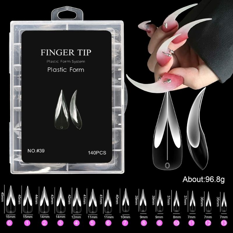 Professional Nail Double Forms ABS Crystal Tip For Quick Length Extension Durability At Home Salon Manicure Nail Mold