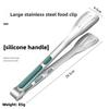 Heavy Duty Non-Slip Stainless Steel Food Tongs for Barbecue Grill Kitchen Accessory Meat Salad Bread Clip Cooking Buffet