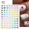 1PCS Black White Butterfly Laser Nail Stickers Nail Art Decoration Abstract Lines Bronzing Flowers Stickers For Nails