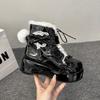 Sweet hairball bow snow boots 2025 new thick-soled plush warm cute winter cotton boots