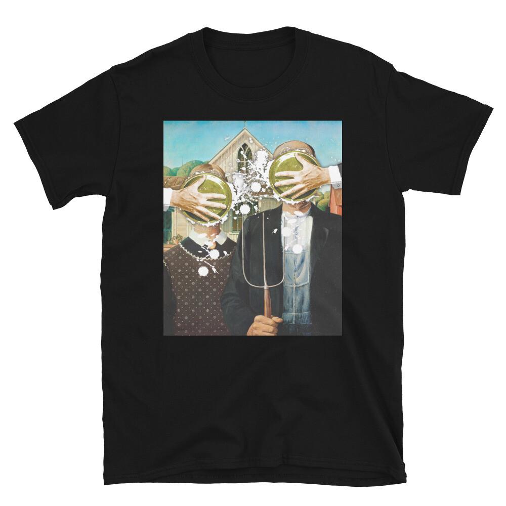 Pie In The Face American Gothic ShortSleeve Unisex TShirt Unisex T-Shirt L