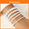 Fashion Pearl Bracelet For Women With Multilayer Elastic Line Hand Chain Gift For Travel Souvenir
