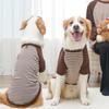 New 6XL Dog Winter Clothes Striped Pattern Warm Big Dog Coat Comfortable Pet Vest Autumn Winter