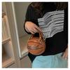 Trendy Letter Chain Basketball Bag New Fashion Korean Style Solid Color Simple Handheld Shoulder Bag for Women
