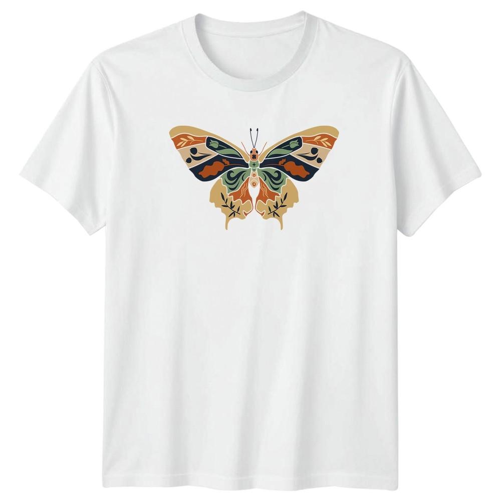 Artistic Butterfly TShirt Nature Floral Gift For Him And Her