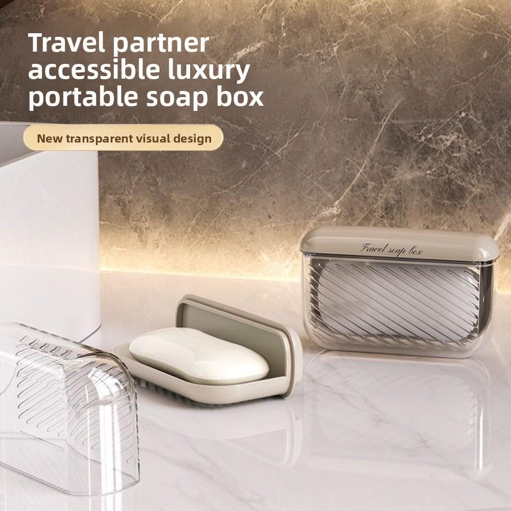 Portable Soap Box Pink Bathroom Soap Rack New Travel Soap Dish  Outdoor Tourism