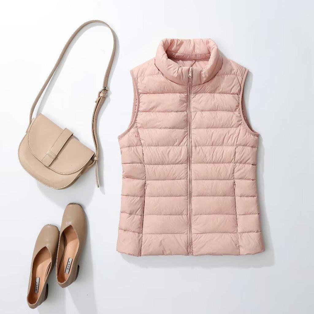 2025 Women's Lightweight Sleeveless Vest - Warm Short Down Jacket for Autumn/Winter.