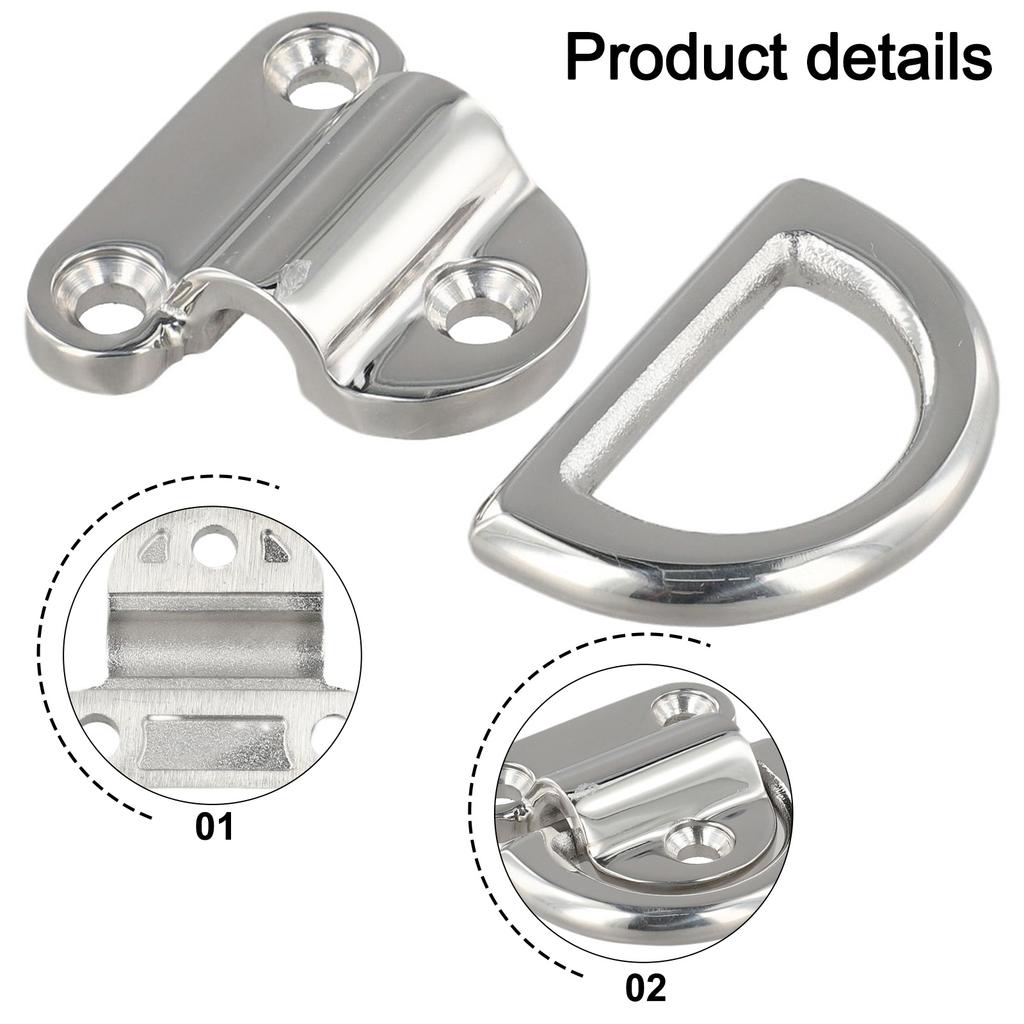 Lashing Ring 316 Stainless Steel D Ring Folding Pad Eye