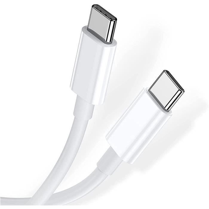 [Lot-3] Câble USB-C vers USB-C Charge Rapide 20W pour iPhone 17, 17Air, 17 Pro, 16e, 16 Pro, iPhone 15 Pro Max - 1M