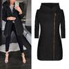 Fashion Women Solid Color Zip Up Long Sleeve Hooded Pocket Jacket Coat Outerwear