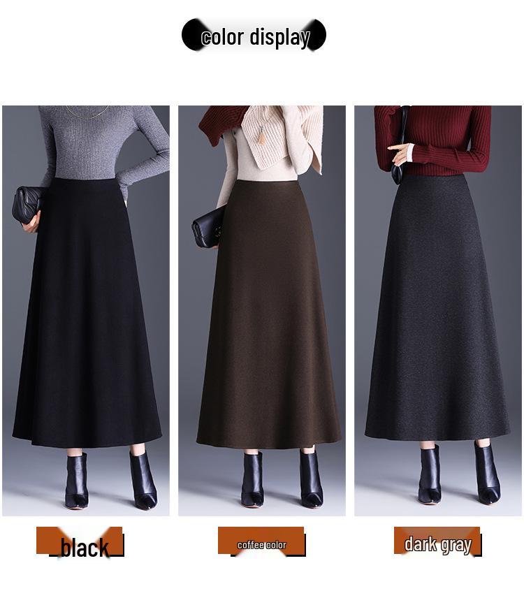 Elegant High-Waisted Fishtail A-Line Midi Skirt - Winter 2025 Slimming Style