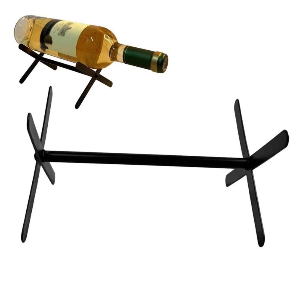 

2Pcs Triangular Support Wine Bottle Holder Stylish Goblet Holder Single Bottle Wine Rack Countertop чёрный