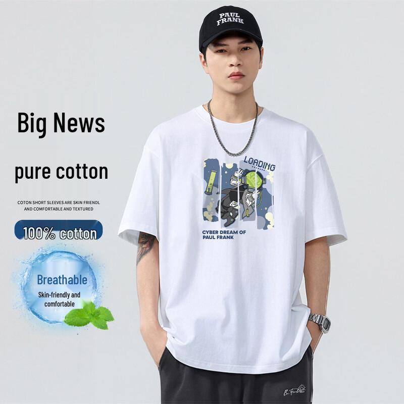 Paul Frank Men s Heavyweight Dropped Shoulder Cotton T-Shirt L