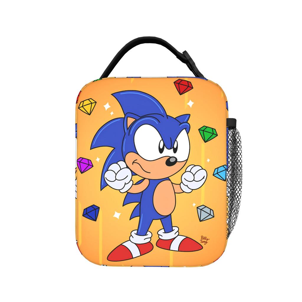 Sonices Cartoon Game Lunch Bag  Office Lunch Box For Child Fun Print Thermal Lunch Bags Waterproof Portable Cooler Bag