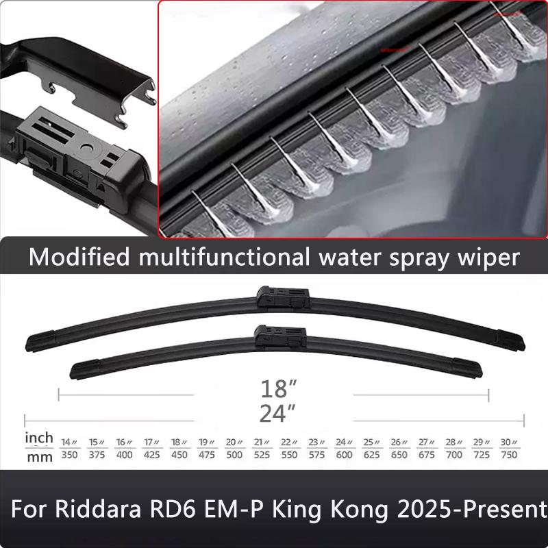 Car Modify Front Windshield Water Spray Wiper Blades For Riddara RD6 EM-P KINGKONG Horizon 4 WD Auto Wet Arm Cleaning Wiper
