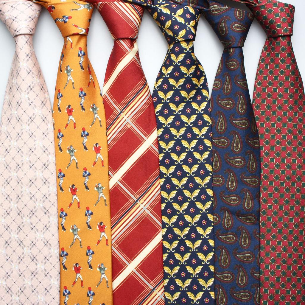 9Cm Men'S Tie, Polyester Silk Exquisite Printed Tie, Business Casual Suit Tie