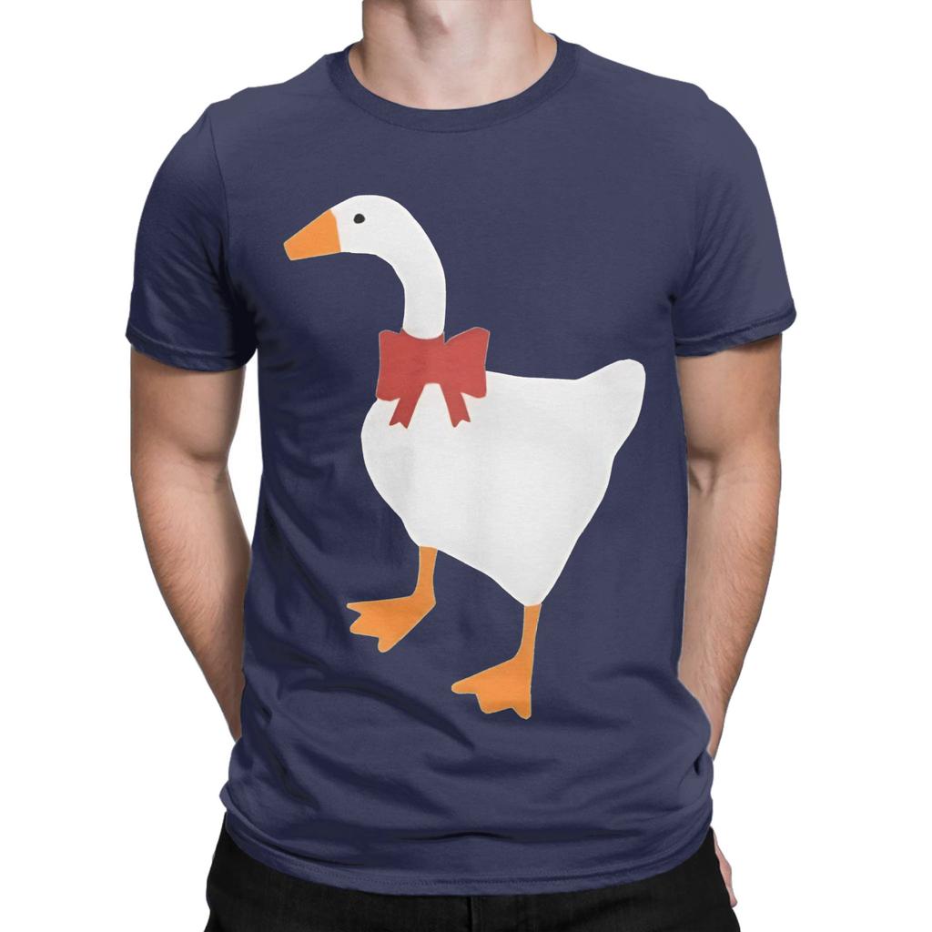 untitled goose game white Graphic 100 Cotton TShirt Untitled Goose Game Tops Tees For Unisex