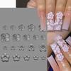 1Pcs Cute Flower Nail Art Mold Silicone Nail Charm Stereoscopic Relief 3D Nail Template Diy For Manicure Decoration
