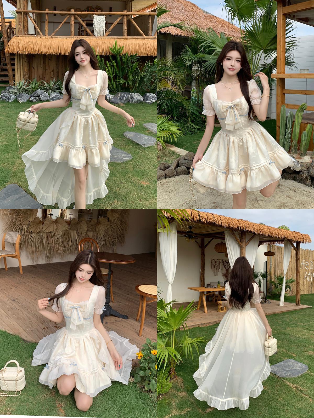Plus Size Women s Sweet 3D Jacquard Fluffy Princess Summer Birthday Dress XL