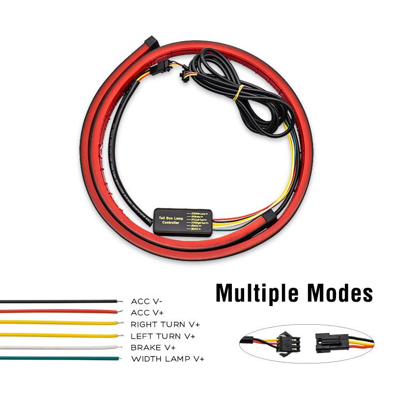 Car Rear Brake Led Lights Strip Stop Turn Signal Third Brake Light Bar Auto Running Warning Driving DRL Tail Lamp 90cm 50cm 50cm