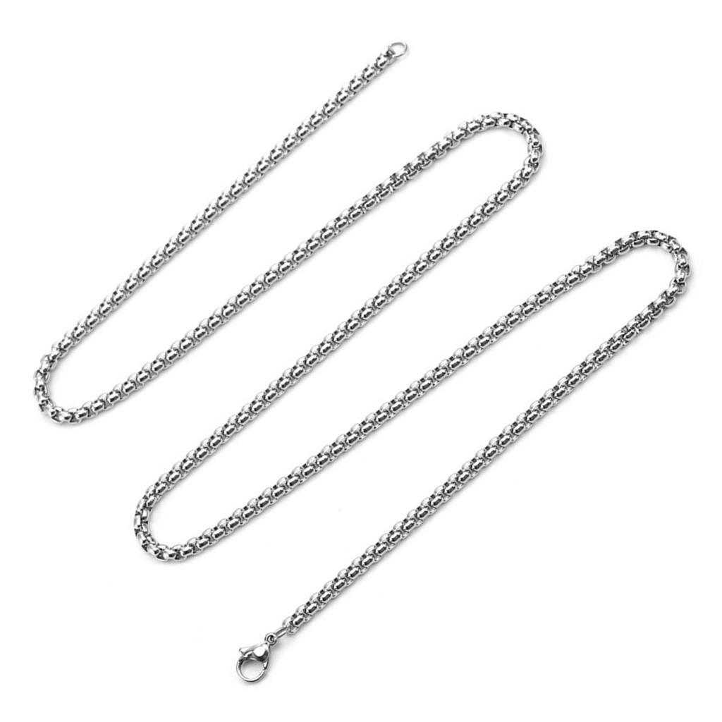 Unisex Halskette Schlicht Modisch Exquisit Edelstahl Halskette für Männer Frauen Silber