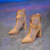 2025 High Quality Ladies Shoes Back Zipper Women's Boots Mesh Hollow Out Dress New Pointed Toe Best Seller Sandal Boots
