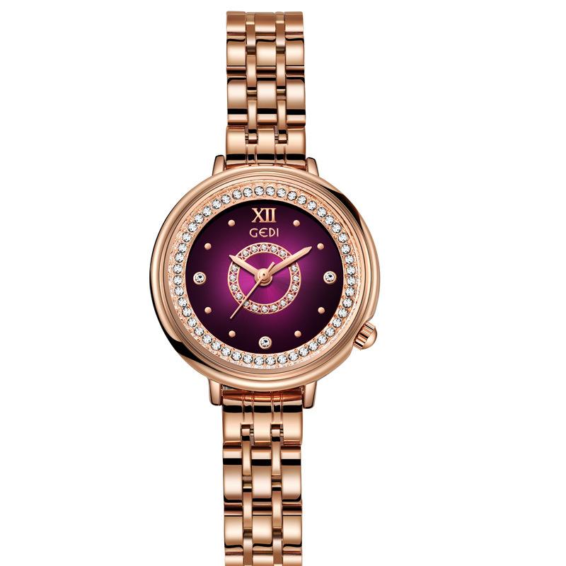Fashion Light Luxury Gypsy Full Diamond Ladies Alloy Waterproof Quartz Stainless Steel Watch