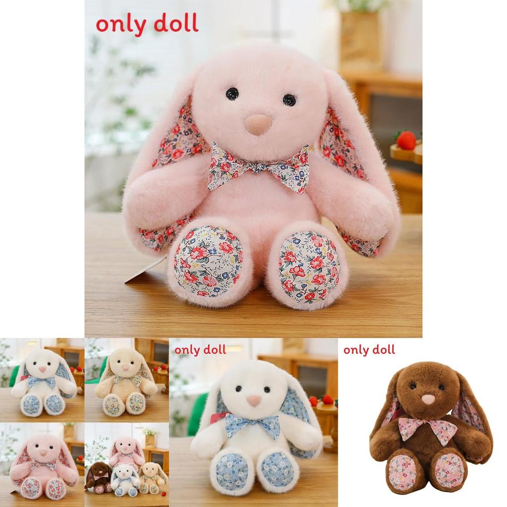 Cute Floral Design Cartoon Rabbit Plush Doll Toy For Children Kids Gift