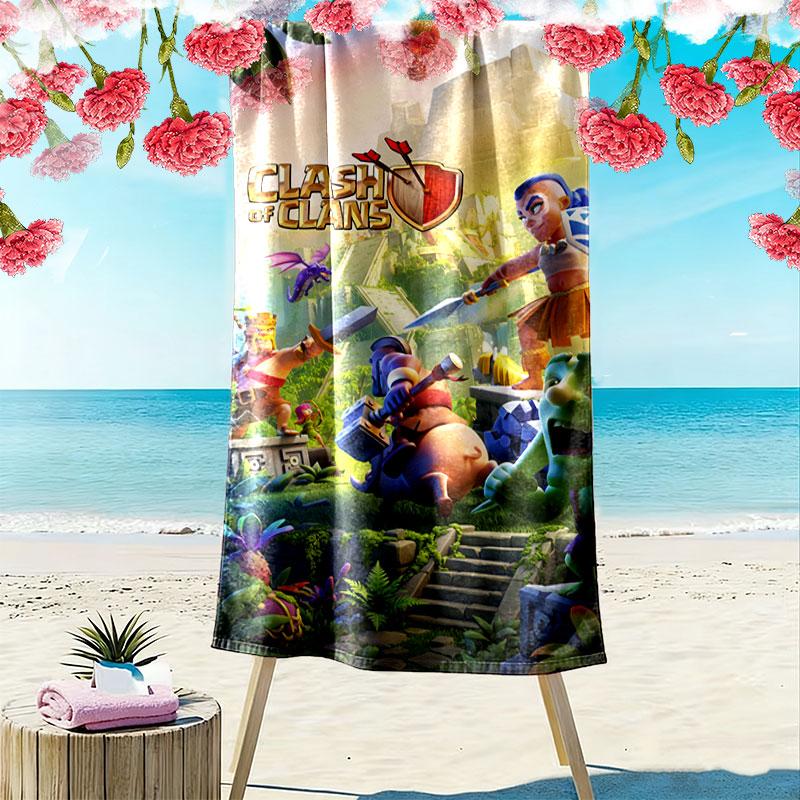 COC poster Print Beach Towel, Large Soft Quick Dry Towel for Beach Camping Swimming