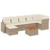 VidaXL Salon de Jardin avec Coussins 8 pcs, Canapés de Terrasse, Ensemble de Meubles de Patio, Mobilier d'Extérieur, Beige 3256562