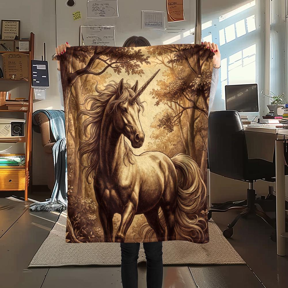 

Retro Sketch Animals Print Flannel Blanket,High quality Comfortable for All Seasons,Home Decor,Warmth and Comfort,Perfect for Christmas Gifts 80cm x 120cm