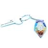 2x Orgonite Keychain Gemstone Chakra Hamsa