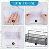 6 Pcs Shower Caddy Adhesive Replacement, Shower Shelf Adhesive Strips Stickers Transparent 2 Flat Hooks for Soap Holder, Bathroom Corner Shelves and