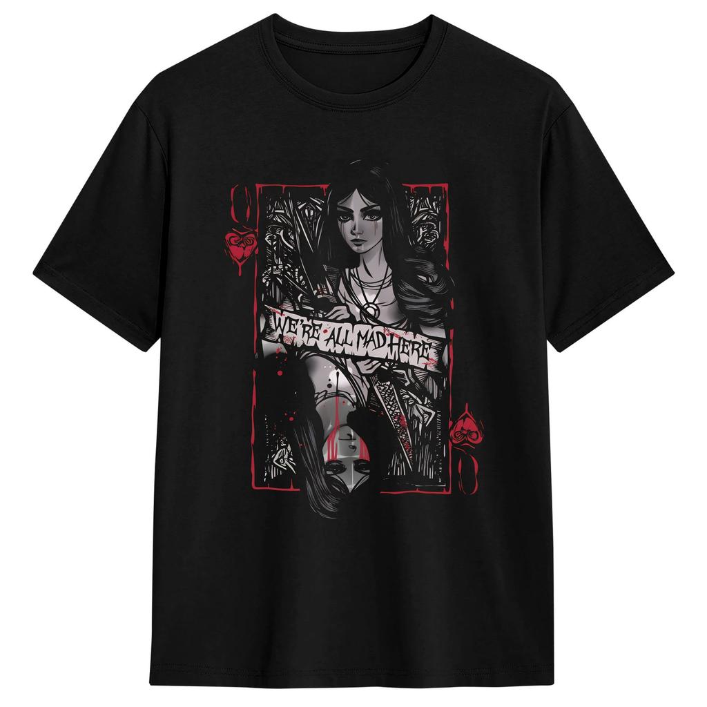 Game Alices Madness Return Tshirt Summer Trendy Cool Tshirts Unisex 100 Cotton O Neck Plus Size Top Tees Y2k Retro Tshirt