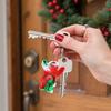 10/20/30pcs Christmas Pop Keychain Santa Snowflake Xmas Tree Hanging Ornaments Christmas Home Decoration New Year Party DIY Gift