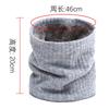Novo Lenço de Pescoço Tricotado Mulheres Homens Inverno Quente Sólido Felpudo Espessamento Anel de Pescoço Cachecol Moda Gola Alta Cachecóis de Pescoço Cachecol