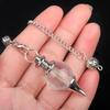 New Style Gemstone Crystal Ball Pendulum Healing Natural Stone Crystal Pendant with Chain for Decompression
