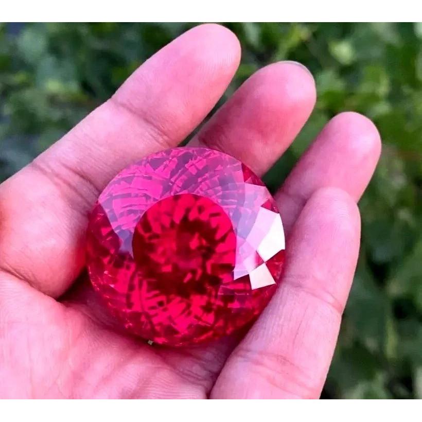 Excellent Padparadscha Natural Ceylon Superb Round Shape Loose Gemstone