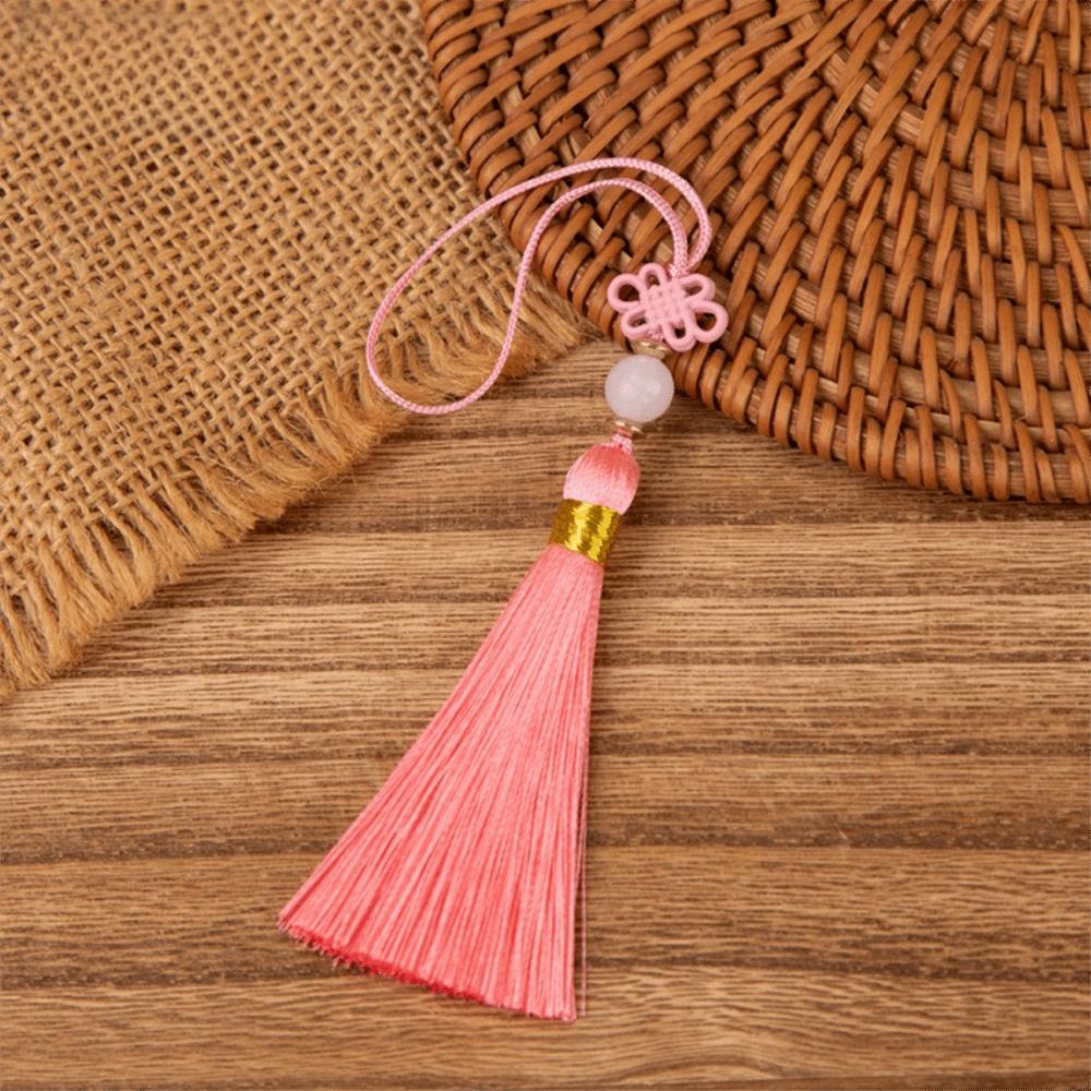 10PCS Multicolor Tassel Chinese Knot Tassels With Jade Beads Jade Beads Tassels For Jewelry Making