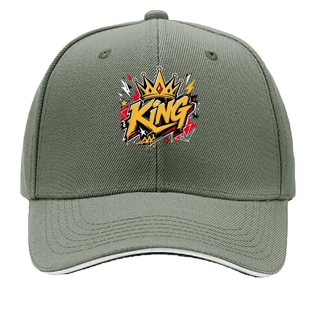 Royal Crown Street Graffiti Emblem D Sandwich Baseball Cap Sun Cap Outdoor Workouts Hat
