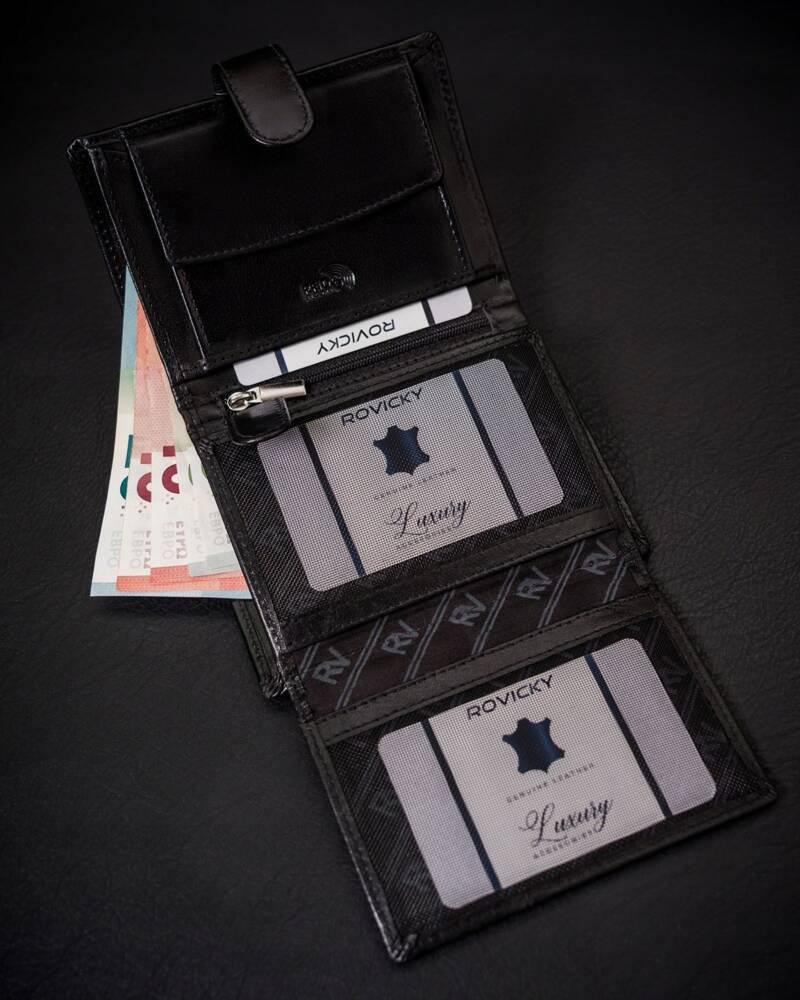 Large Leather Men's Wallet RFID System Rovicky