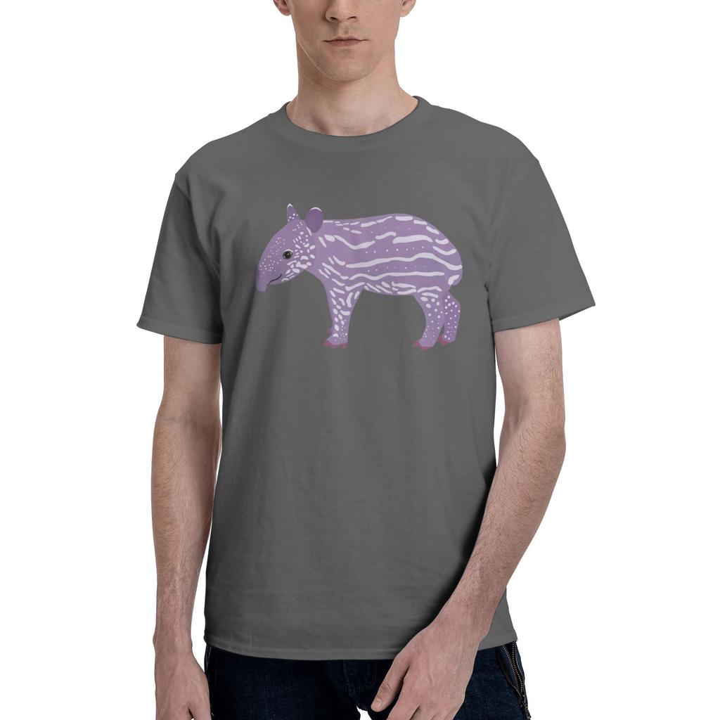 1 Piece Purple Funny Graphic 100 Cotton Tshirt Tapir Tops Tees For Unisex