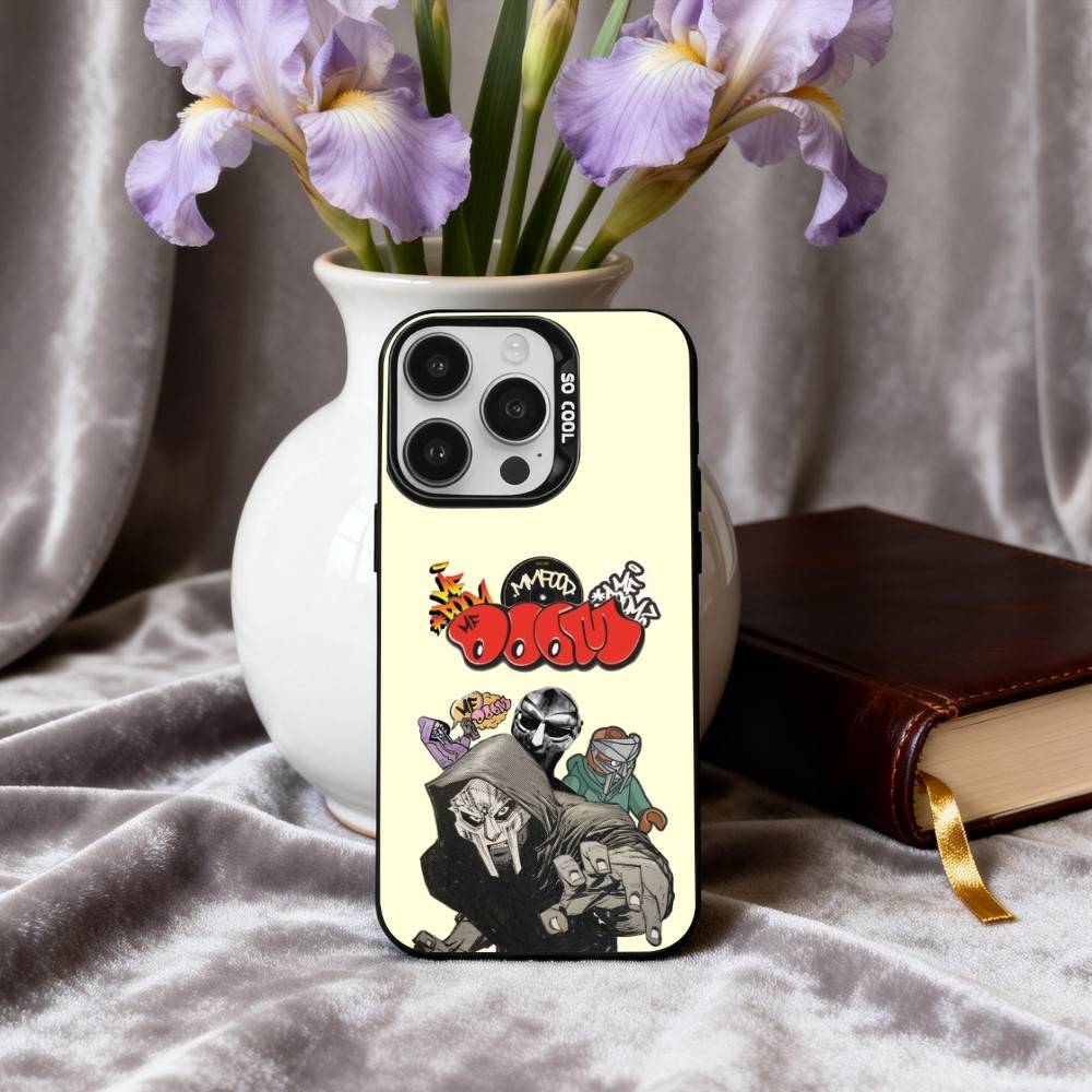 

Чехол для телефона M-MF-DOOMs-RapperS для iPhone 17, 16, 15, 14, 13, 12, 11 Plus, Pro Max Черный Конфетный серебристый чехол для телефона iPhone12PRO
