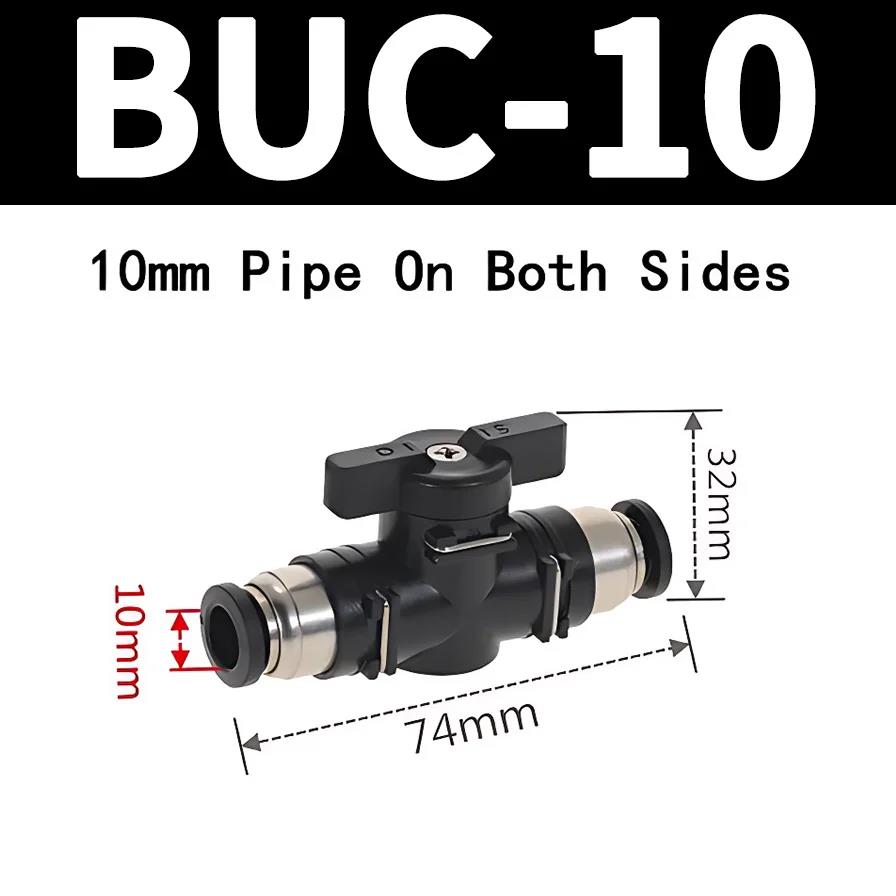 2Pcs Pneumatic Ball Valve Push in Fitting Air Hose Hand Shut Off Flow Control Switch Connector OD 4mm 6mm 8mm 10mm 12mm Tube Ventilation Valves 4