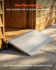 VEVOR Threshold Ramp for Doorways, 1080 x 590 mm, Platform Iron Wheelchair Ramp with Adjustable Height, Non-Slip Door Threshold Ramps