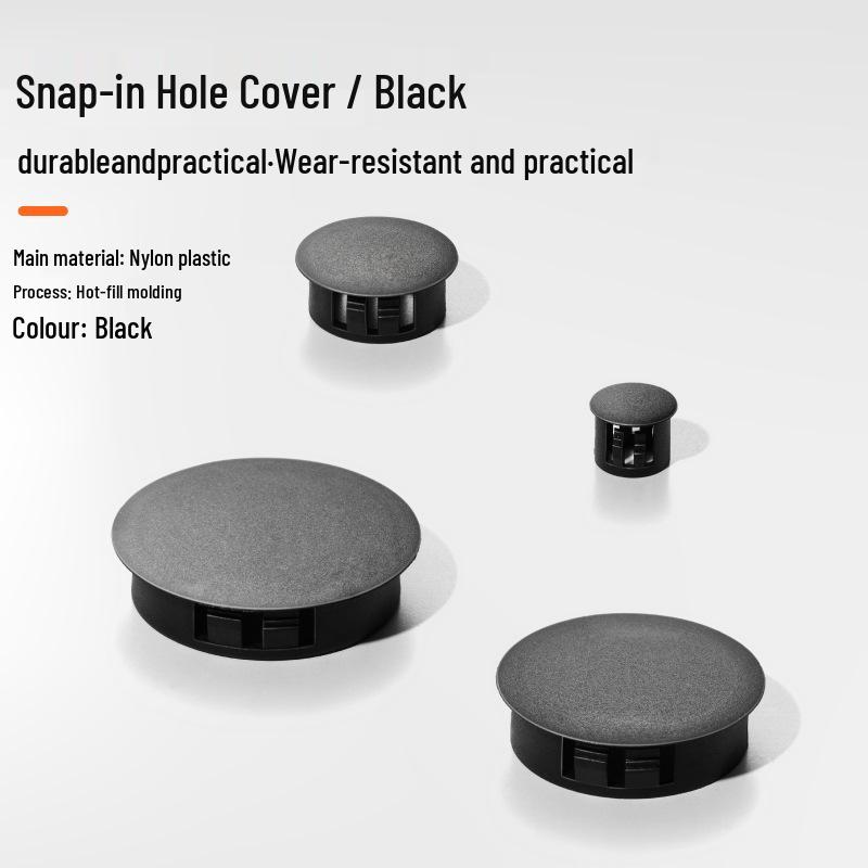 

Snap-On Decorative Round Hole Plug Cover - Plastic Stopper for Furniture. Hole diameter 5mm