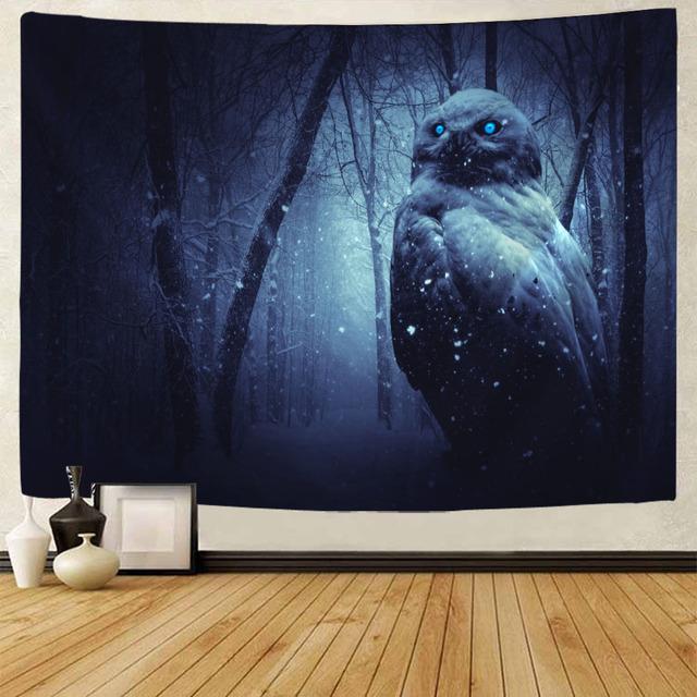 Tapiserie cu peisaj de artă a calului Tapiserie cu geometrie Hippie Decor pentru cameră Decor estetic