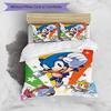 3pcs Sonic5 Design Cover Set - HD Printed Bedding with 1 Cover and 2 Pillowcases - Perfect for Home and Dorm Decor